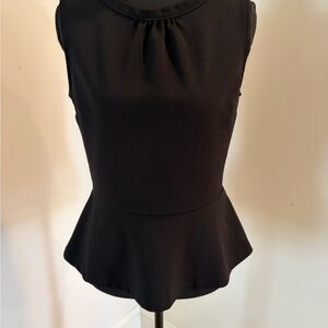 Banana Republic Elegant Black Sleeveless Peplum Top